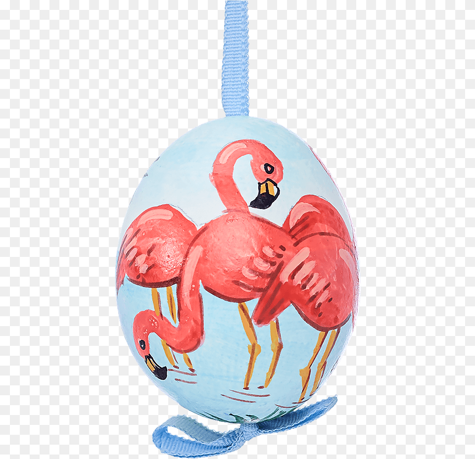 Easter Egg Blue With Pink Flamingos Cartoon, Animal, Bird Free Png Download