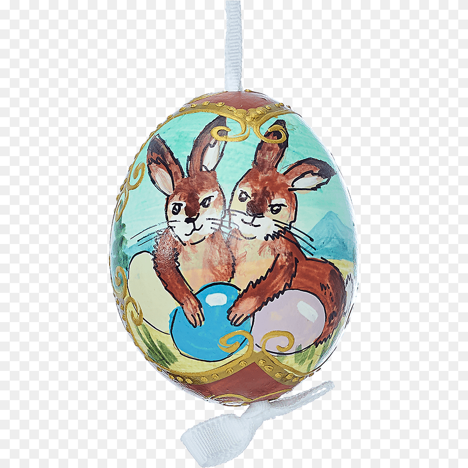 Easter Egg Brown Pair Of Rabbits With Easter Eggs Cartoon, Person, Accessories, Animal, Mammal Free Transparent Png