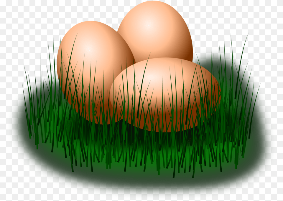 Easter Egg Chicken Egg Drawing Commercial Clipart Yumurta Vektrel, Food, Easter Egg, Grass, Plant Png Image