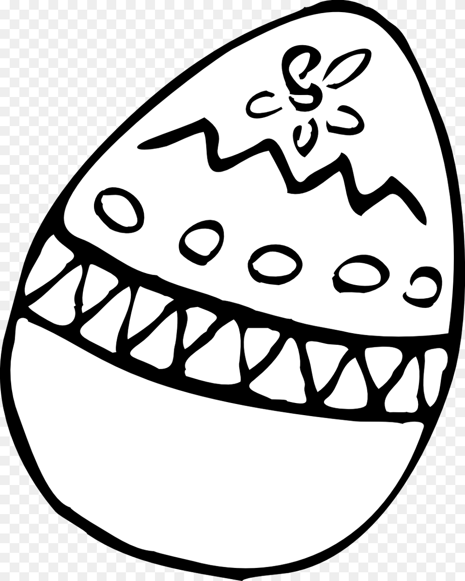 Easter Egg Clipart Black And White, Vegetable, Produce, Plant, Nut Free Transparent Png