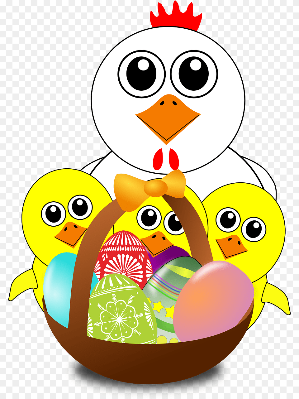 Easter Egg Decorations Cartoon, Food, Snowman, Snow, Outdoors Free Png Download