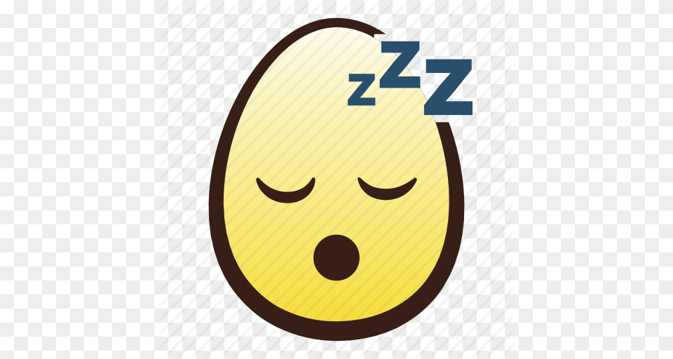 Easter Egg Emoji Face Head Sleeping Icon, Food, Produce Free Png