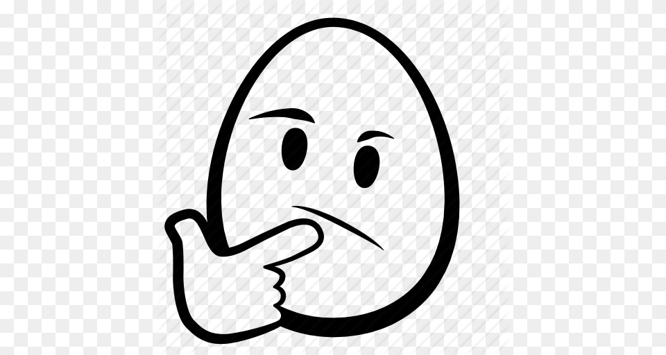 Easter Egg Emoji Face Head Thinking Icon Png Image