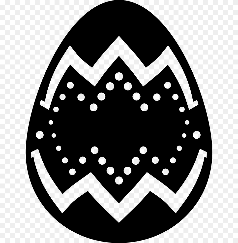 Easter Egg Of Dark Chocolate With Zig Zag And Dots Huevo De Pascua Negro, Food, Ammunition, Grenade, Weapon Png Image