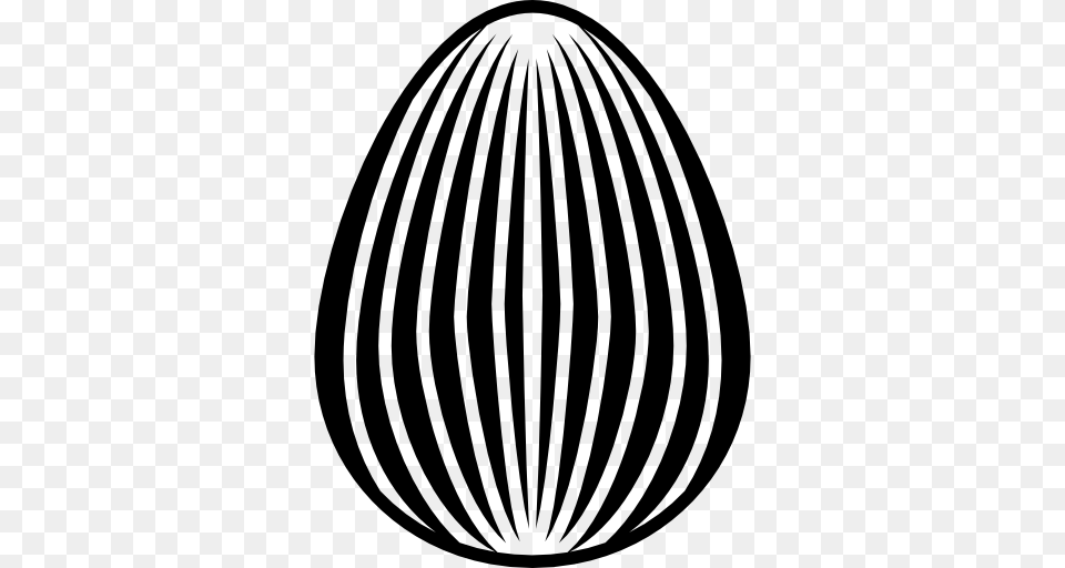 Easter Egg Of Elegant Design With Thin Vertical Lines, Food Png