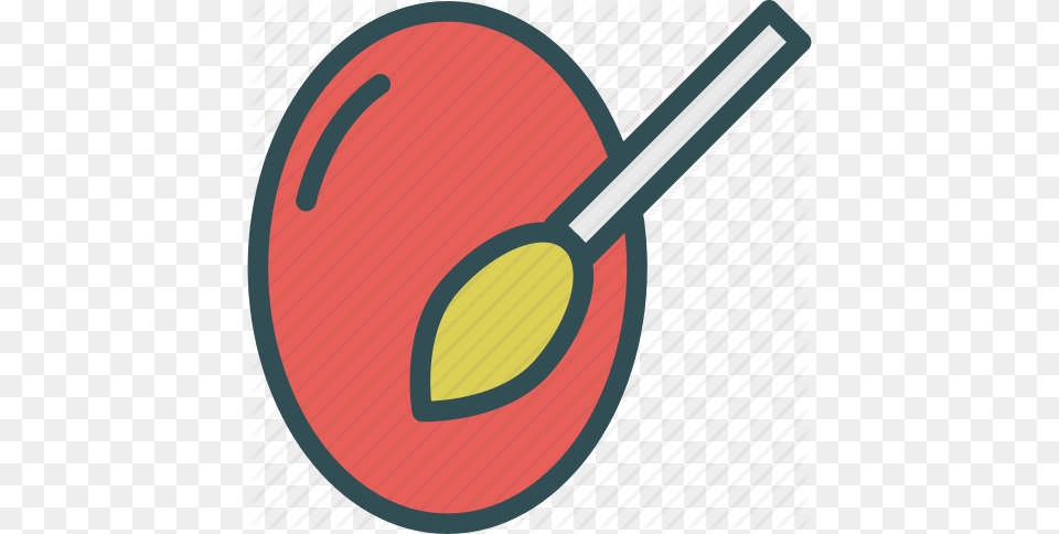 Easter Egg Paint Red Icon, Cutlery, Spoon, Brush, Device Free Png