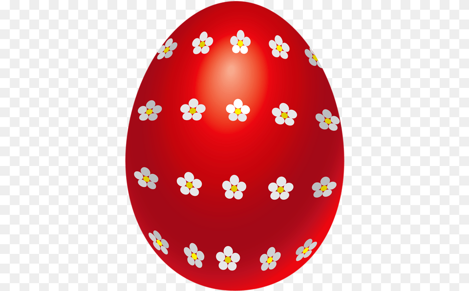 Easter Egg With Flowers Easter Egg Red, Easter Egg, Food Free Transparent Png