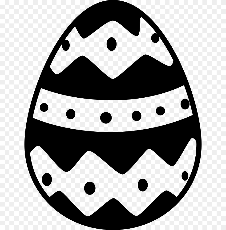 Easter Egg With One Horizontal Straight Line And Two Easter Egg Icon Transparent, Easter Egg, Food Free Png Download