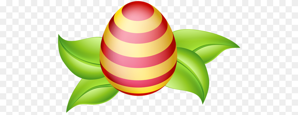 Easter Egg With Spring Leaves Clip Art Image Prazdnik, Easter Egg, Food, Animal, Fish Free Png