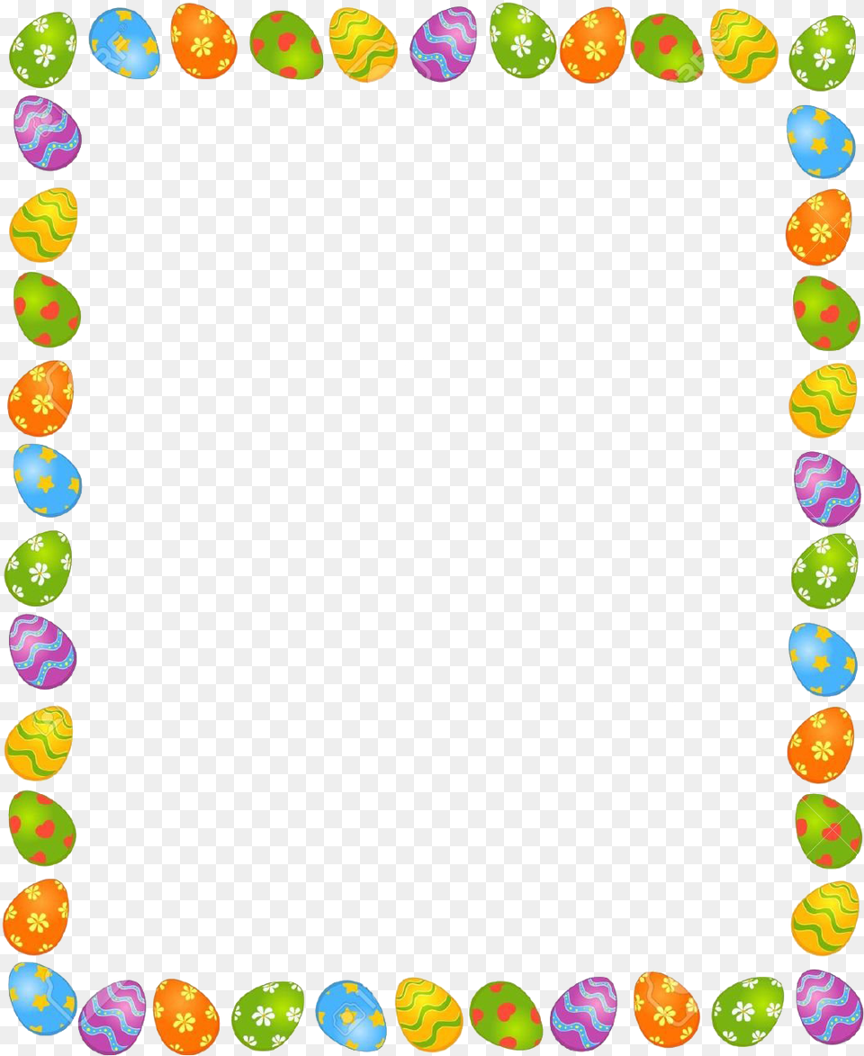 Easter Eggs Border Transparent Background Flip Flop Border, Food, Egg Free Png