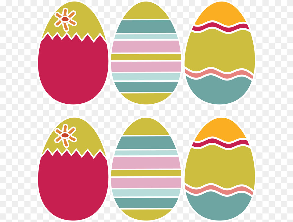 Easter Eggs Clipart Printable Coloured Easter Egg Template, Easter Egg, Food Png Image