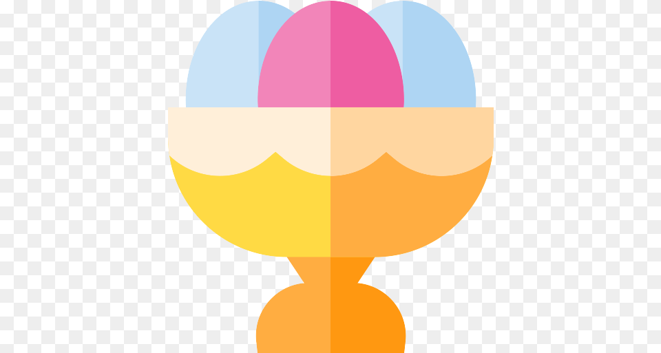Easter Eggs Icon Circle, Balloon, Cream, Dessert, Food Png Image