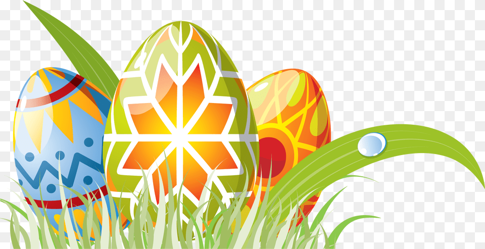 Easter Eggs In Grass Border Decoration Easter Eggs Clipart, Easter Egg, Egg, Food Free Png