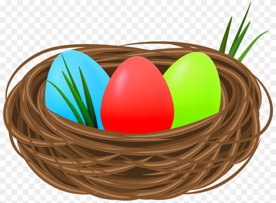 Easter Eggs In Nest Decorative Transparent Gallery Png Image