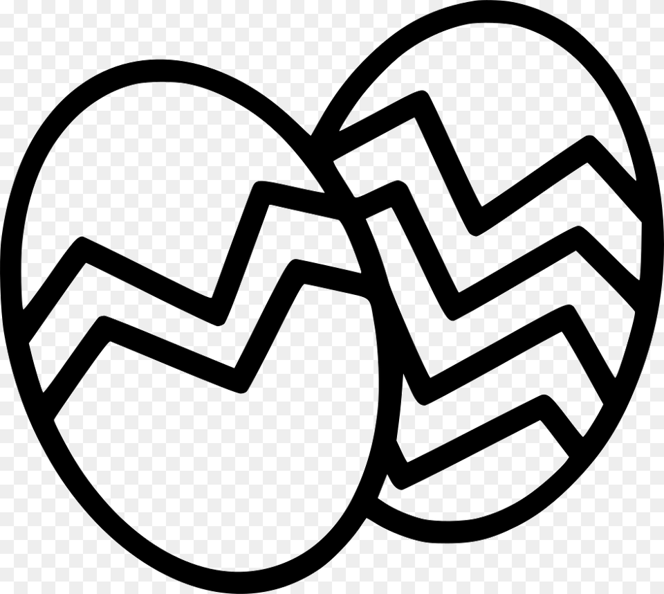 Easter Eggs Line Art, Logo, Sticker, Stencil, Symbol Png