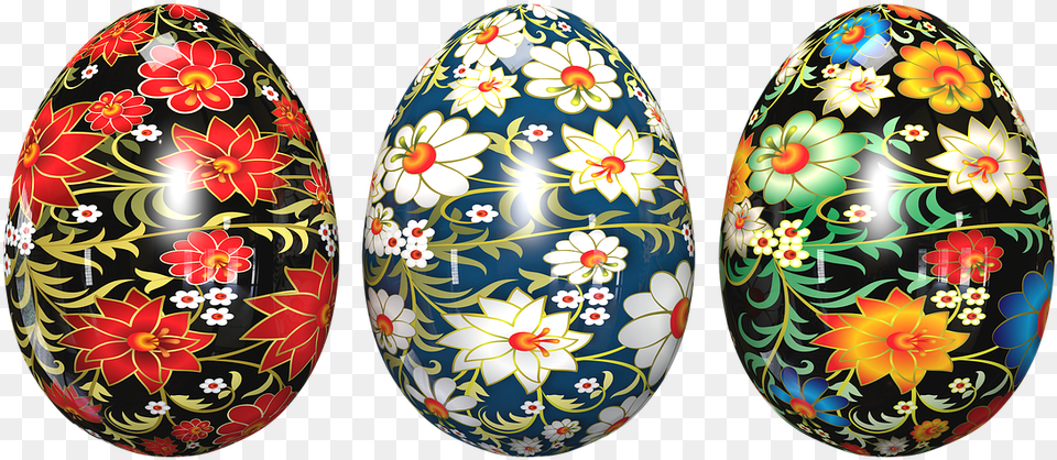 Easter Eggs Of Chickens Painted Transparent Background Chicken Egg Transparent, Easter Egg, Food, Plate, Ball Free Png
