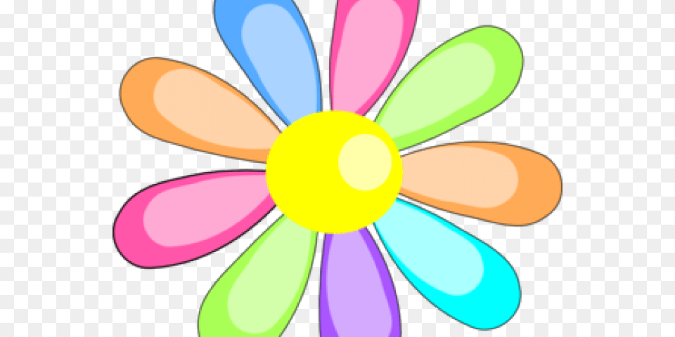 Easter Flower Clipart Rainbow Flower Clip Art, Daisy, Plant, Appliance, Ceiling Fan Png Image