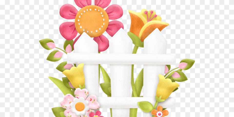 Easter Flower Clipart Scrapbook Ursinha Jardim, Fence, Food, Sweets, People Free Png Download