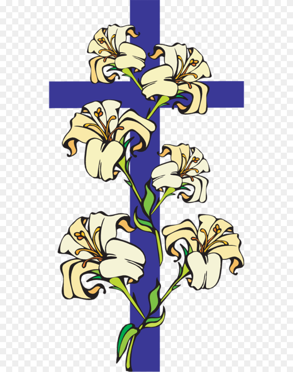 Easter Flower Clipart Service Cross Flowers Clipart, Art, Floral Design, Graphics, Pattern Png Image