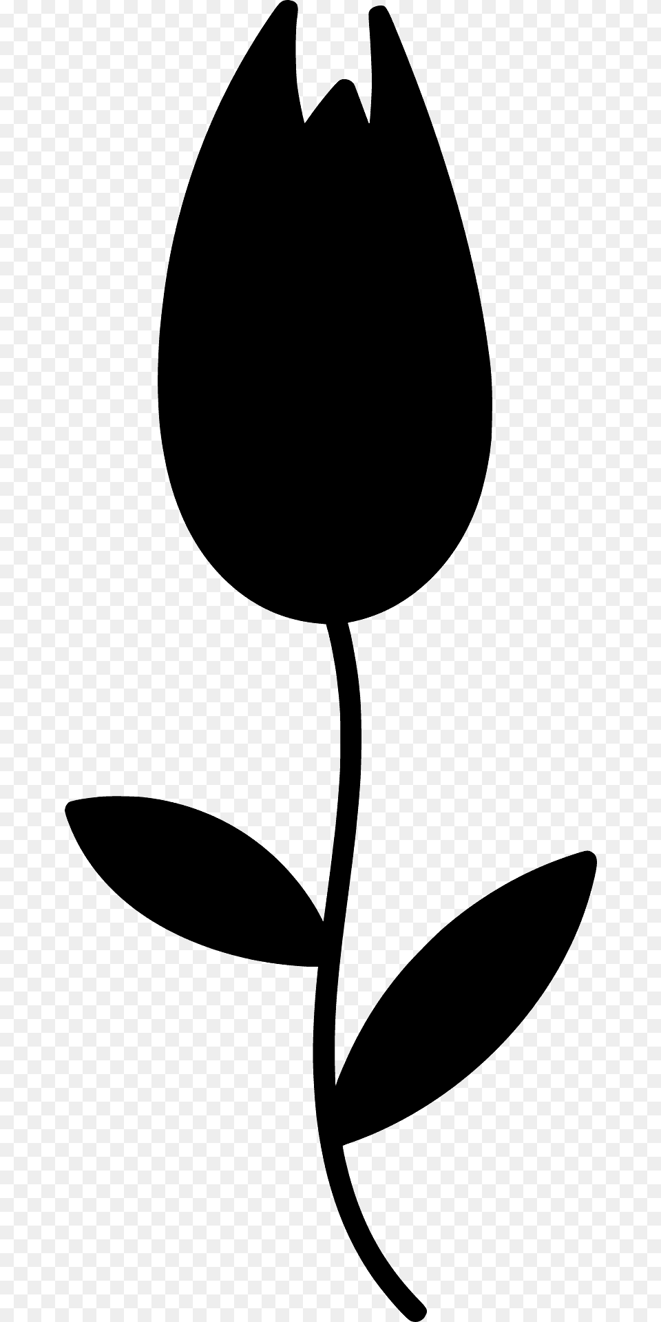Easter Flower Silhouette, Bud, Leaf, Plant, Sprout Free Transparent Png