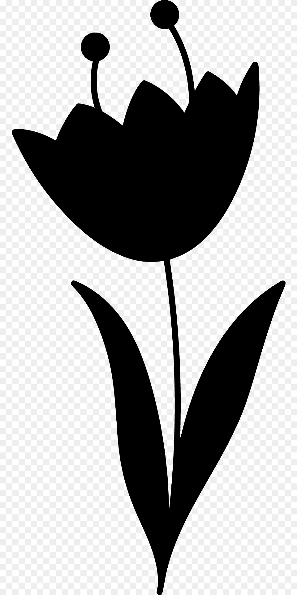 Easter Flower Silhouette, Plant, Leaf, Stencil Free Png