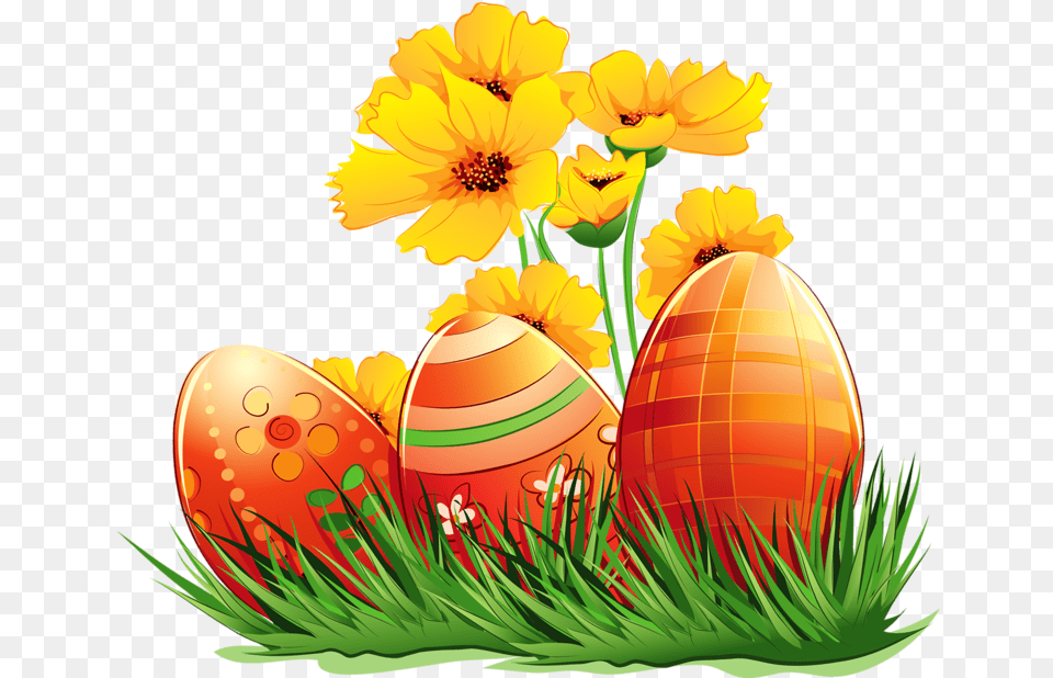 Easter Flowers Clipart Hd Download Easter Clipart, Easter Egg, Egg, Food Free Transparent Png