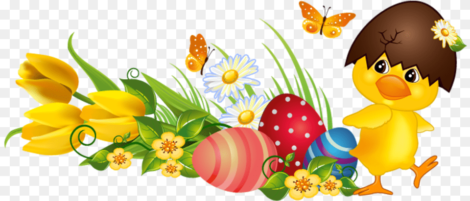 Easter Flowers Eggs Chick Freetoedit, Art, Graphics, Flower, Plant Free Png Download