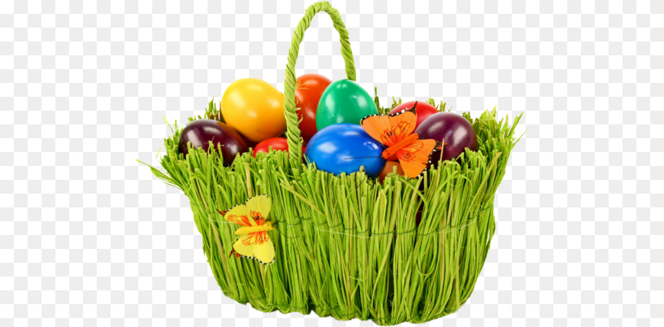Easter Green In Basket The Egg Bunny Clipart Easter Eggs Basket, Food Free Transparent Png