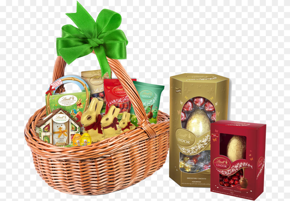 Easter Hamper With White Background, Basket Free Png