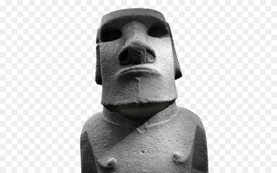 Easter Island Moai Head Front View, Adult, Male, Man, Person Free Png Download