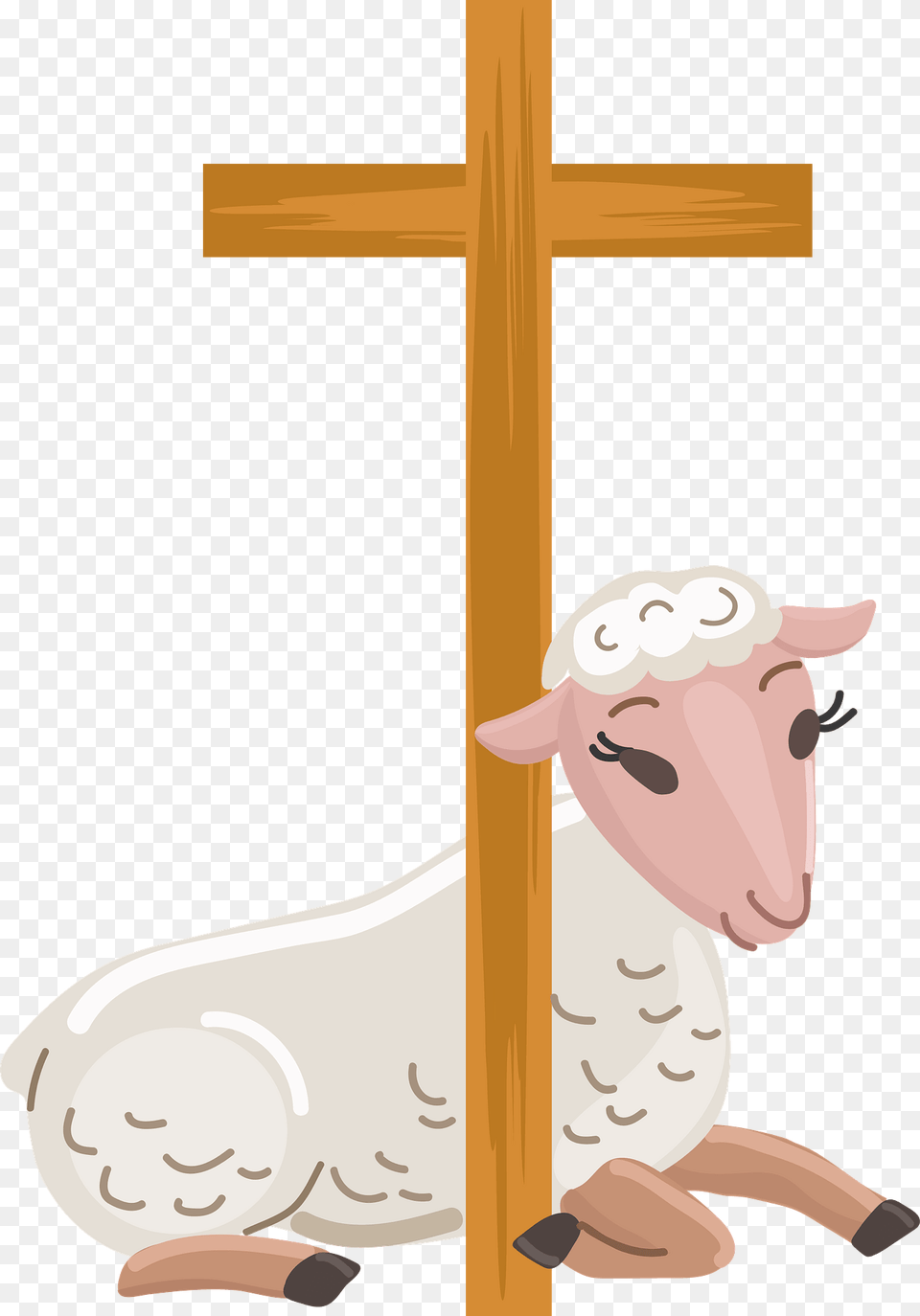 Easter Lamb Clipart, Cross, Symbol, Person, Face Png Image