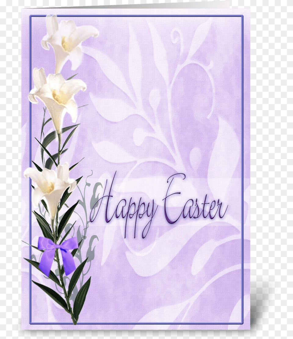 Easter Lillies Greeting Card Balloon Flower, Envelope, Greeting Card, Mail, Plant Png Image