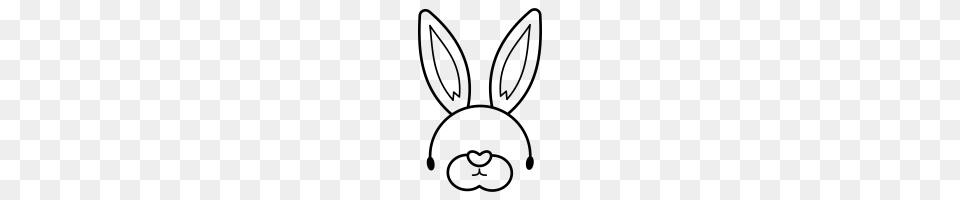 Easter Mask With Rabbit Ears Icons Noun Project, Gray Free Png