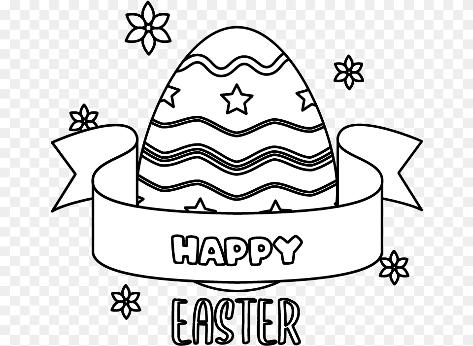 Easter Outline Vector Icon Language, Clothing, Hat, Egg, Food Free Png Download