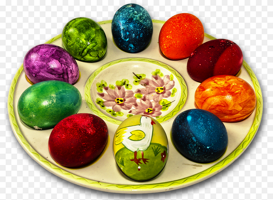Easter Plate Easter Decoration Easter Eggs Egg, Food, Easter Egg, Apple, Fruit Png