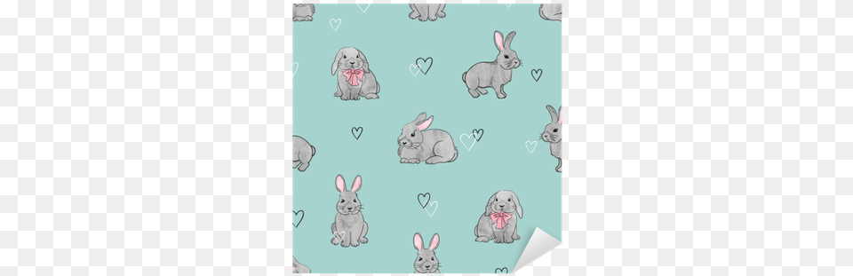 Easter Rabbits Seamless Pattern Cartoon, Animal, Mammal, Rabbit, Canine Free Png