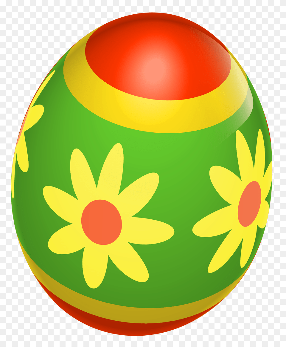 Easter Red And Green Egg With Flowers Gallery, Easter Egg, Food, Dynamite, Weapon Free Png Download