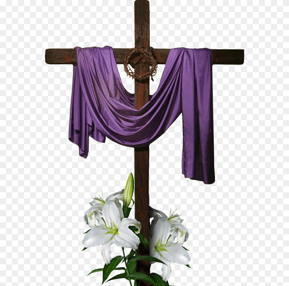 Easter Religion Greeting Amp Note Cards Christianity Prayer Happy Easter Message, Cross, Flower, Flower Arrangement, Plant Png Image