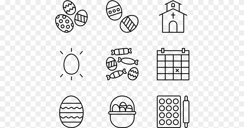 Easter Resume Icons, Gray Free Png