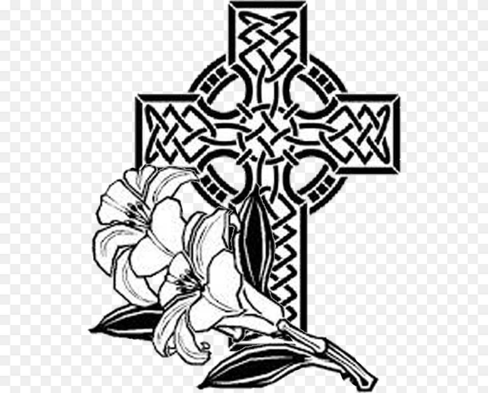 Easter Sunday April Celtic Cross Clipart Black And White, Symbol Free Png