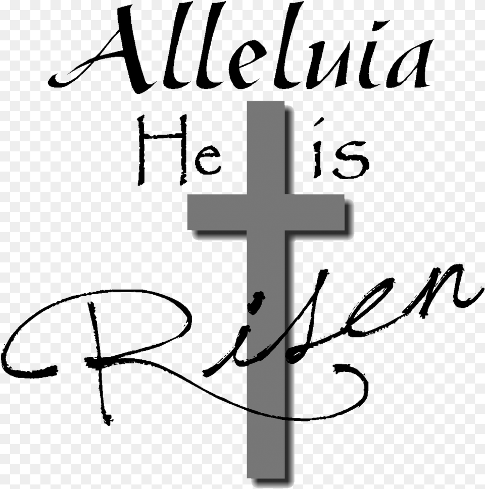 Easter Vigil Clipart Christian Easter Black And White Clipart, Cross, Symbol, Text, Handwriting Png