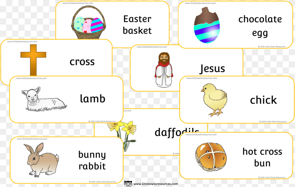 Easter Word Cards, Animal, Bird, Person, Face Free Transparent Png