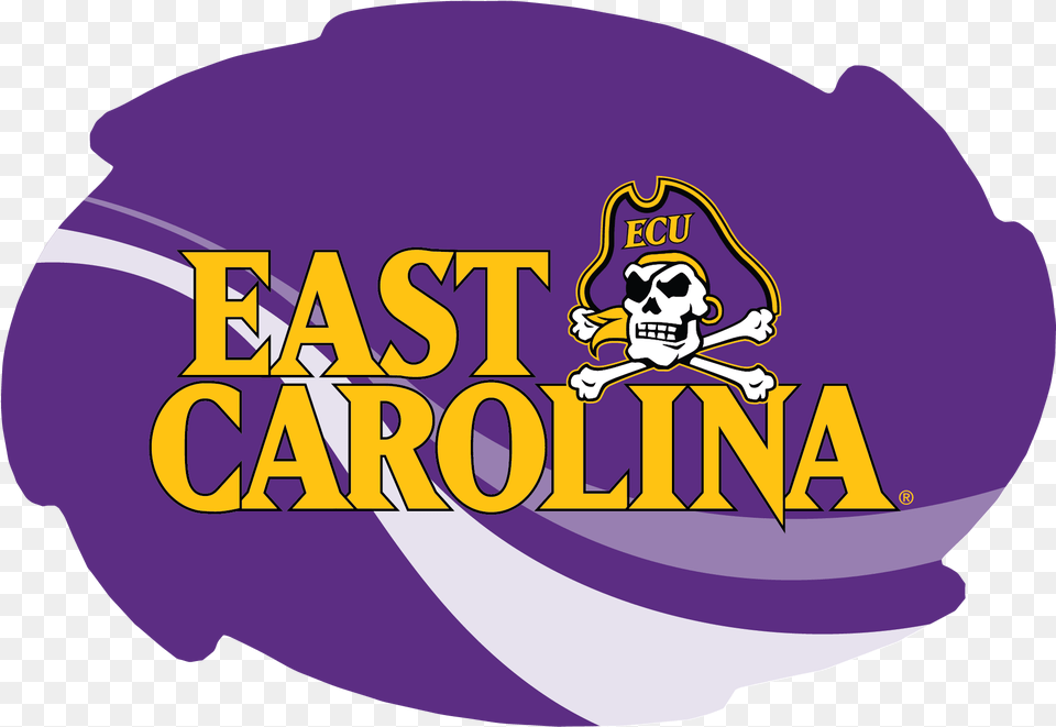 Eastern Carolina Pirate Logo Transparent Eastern East Carolina Pirates Ecu Rr 5quotx6quot Vinyl Magnet Auto, Purple, Baby, Person, Face Png Image