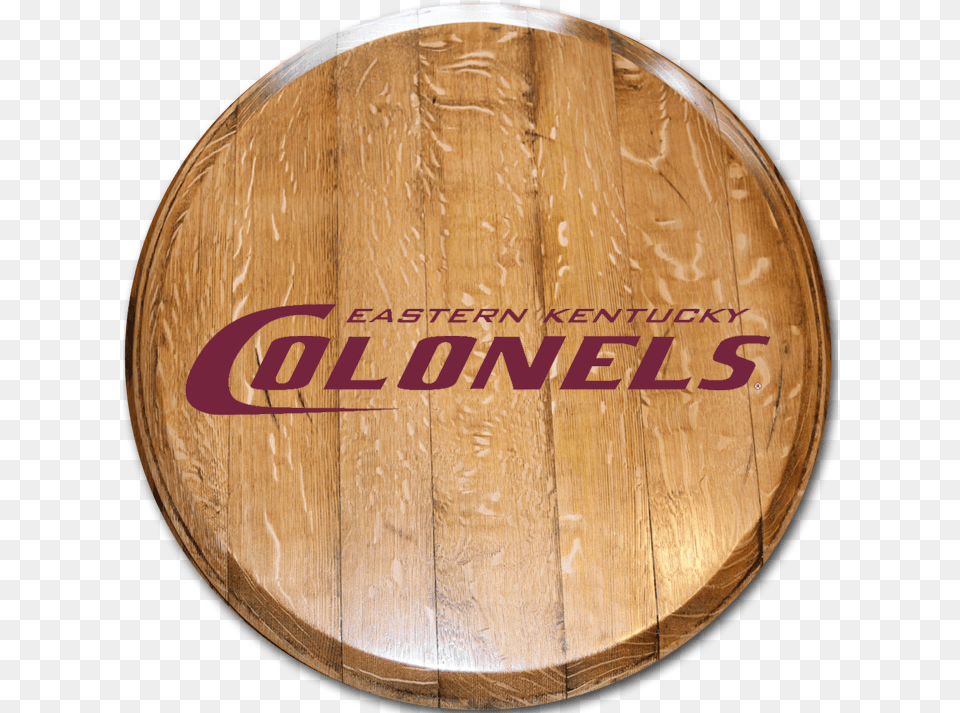 Eastern Kentucky University Barrel Head Eastern Kentucky Colonels Logo, Furniture, Table, Wood, Disk Png Image
