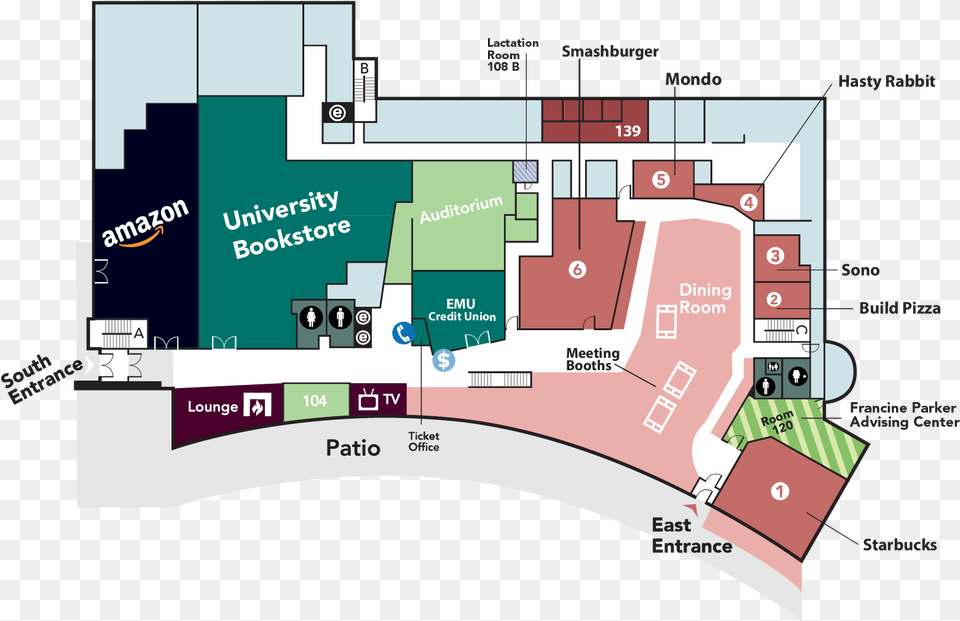 Eastern Michigan University Student Center Dining, Chart, Diagram, Plan, Plot Png Image