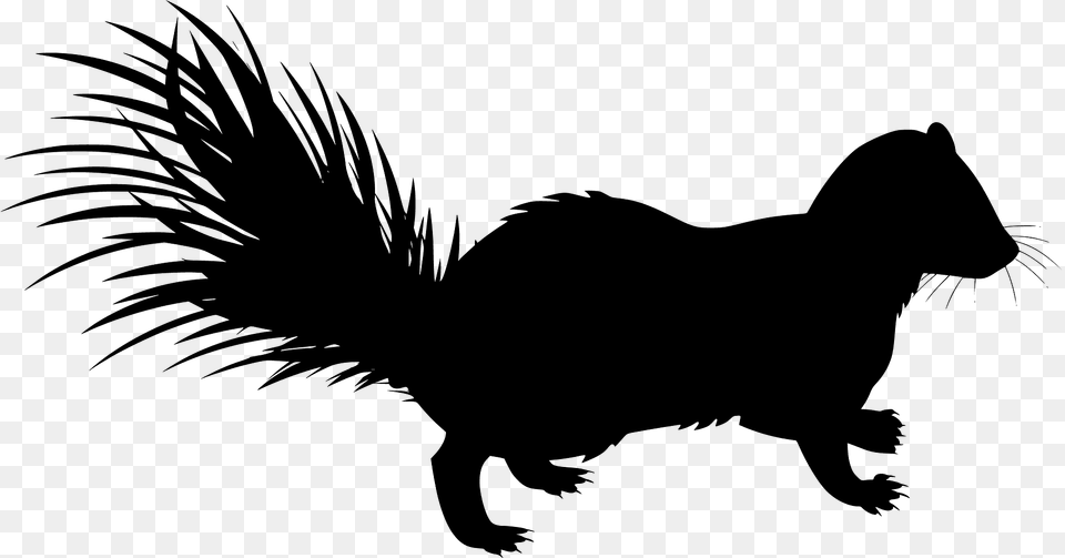 Eastern Spotted Skunk Silhouette, Animal, Mammal, Rodent, Squirrel Free Png