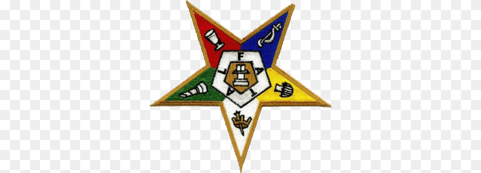 Easternstarpatch Masonic Grand Lodge Of Oregon Order Of The Eastern Star With G, Symbol, Badge, Logo, Star Symbol Png Image