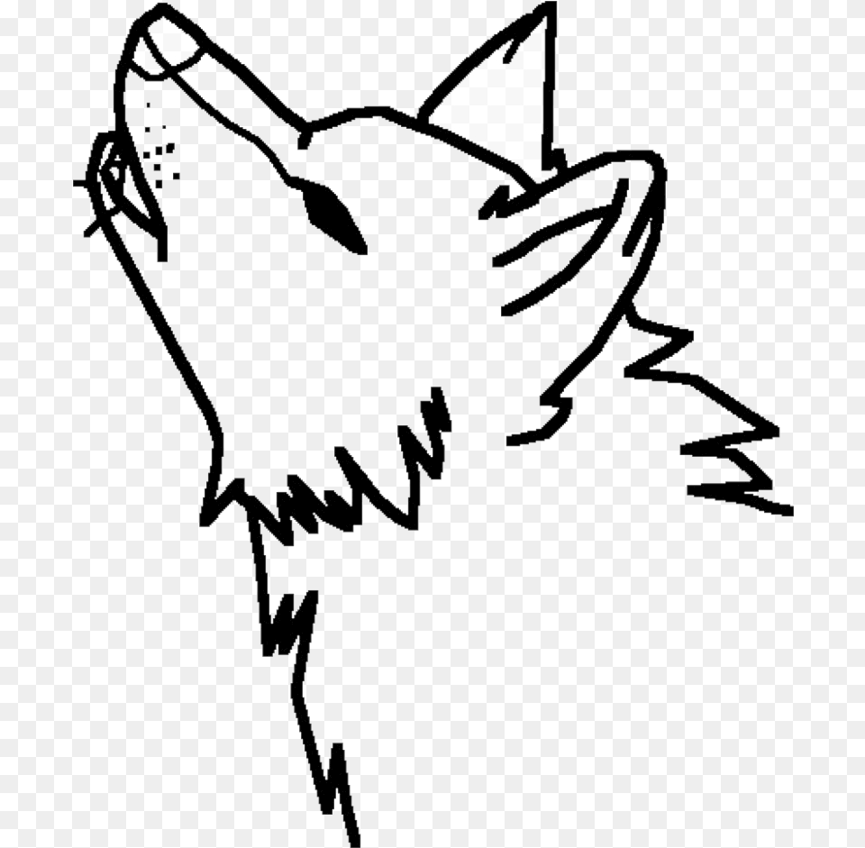 Easy A Howling Wolf Cute Drawing Clipart Transparent Howling Wolf Drawing Face, Adult, Person, Male, Man Free Png