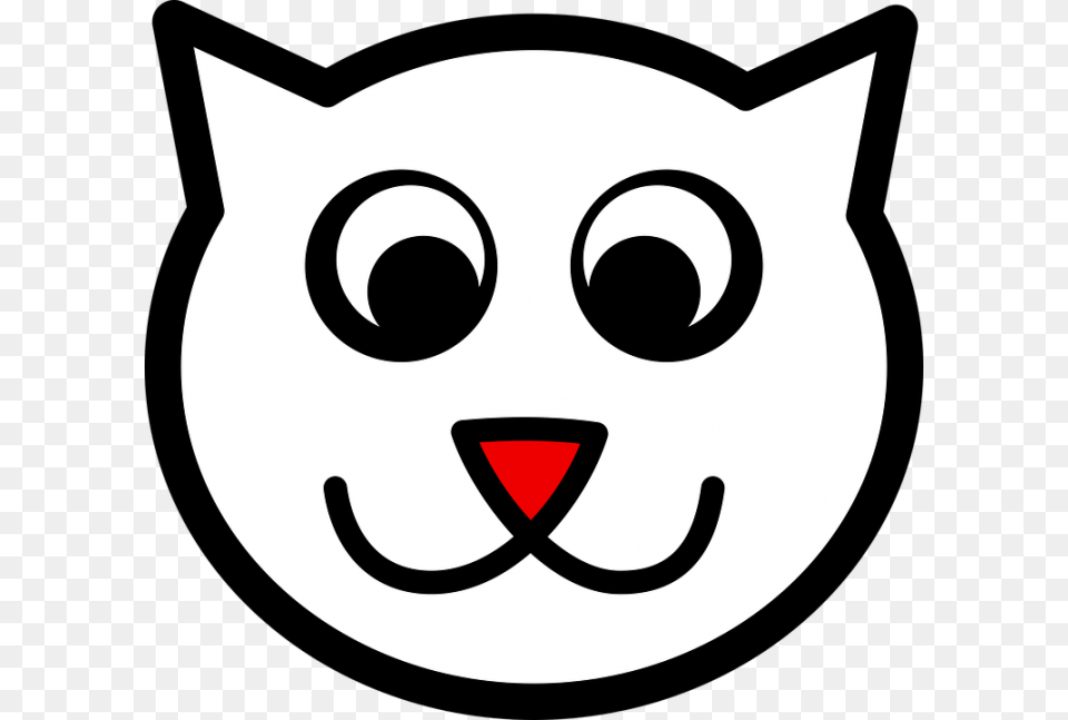 Easy Cartoon Cat Face, Stencil Free Png