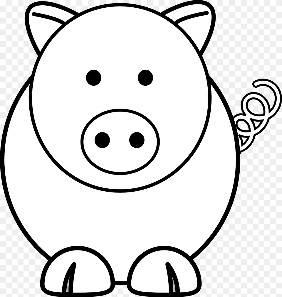 Easy Colouring Pages For 2 Year Olds, Piggy Bank, Nature, Outdoors, Snow Png Image